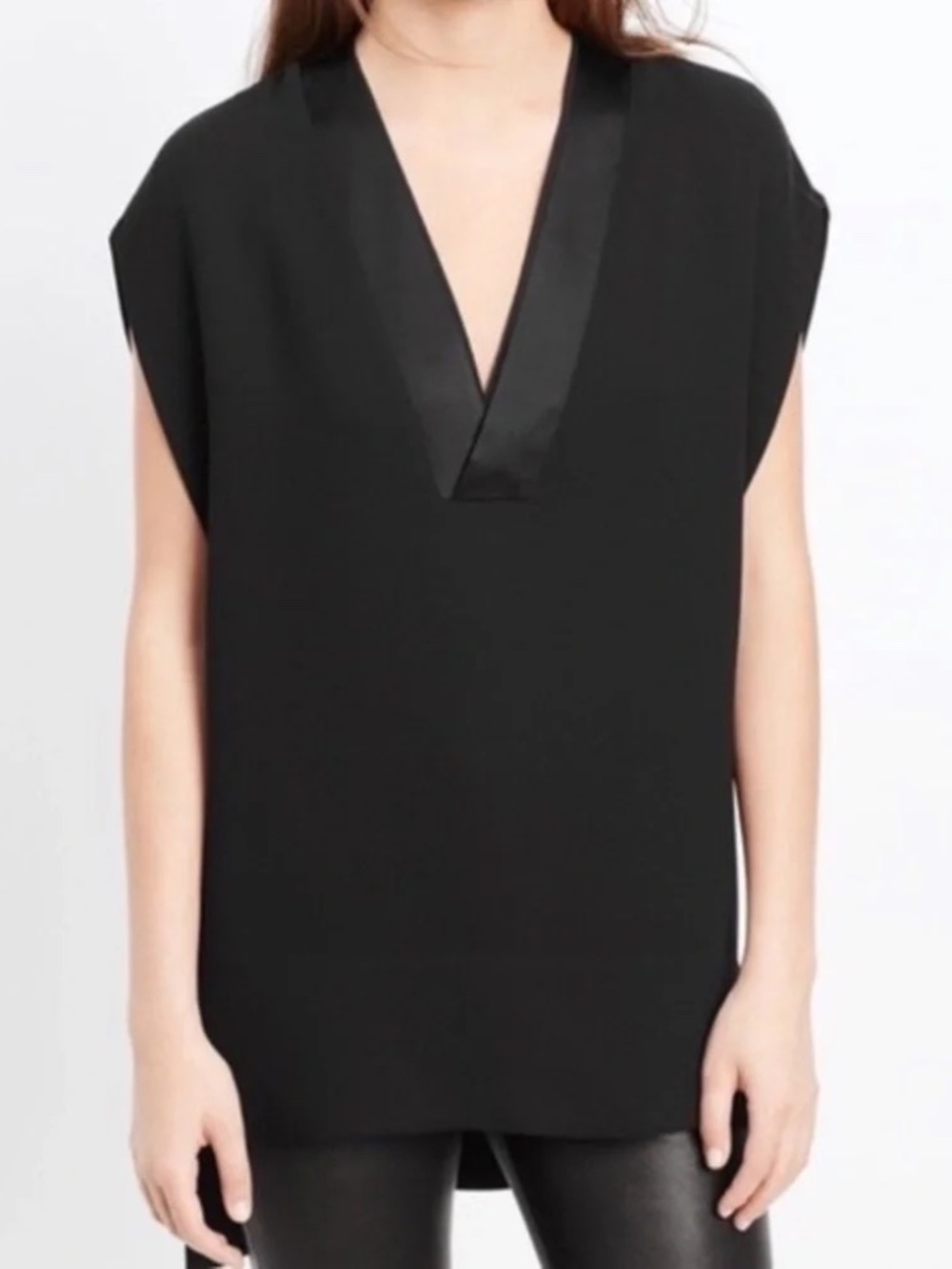 Vince Silk V-Neck Blouse